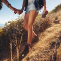 Couple hiking in mountain