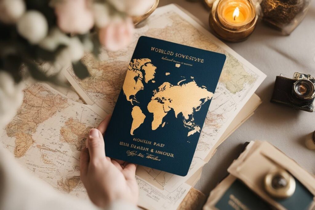 faire part passeport pour mariage