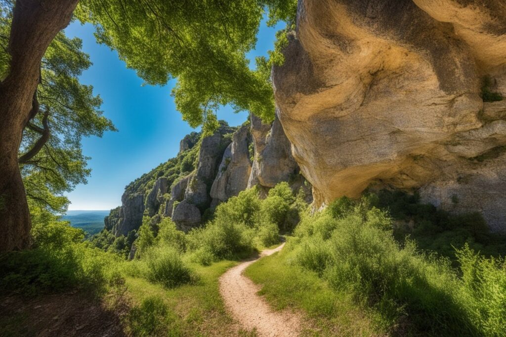 sentier vertigineux et perché en Occitanie